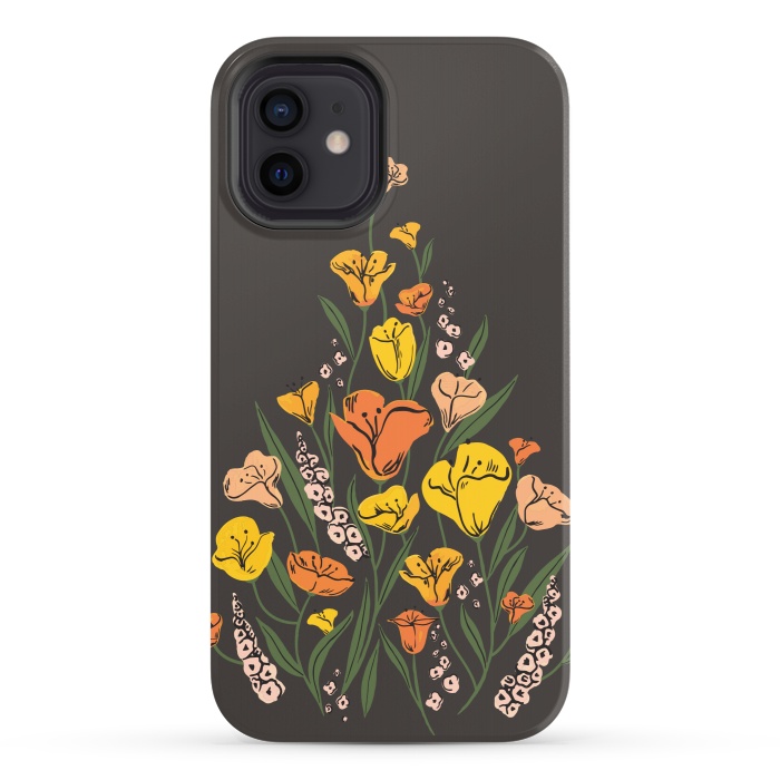 iPhone 12 StrongFit Wild Poppies by Melissa Lee