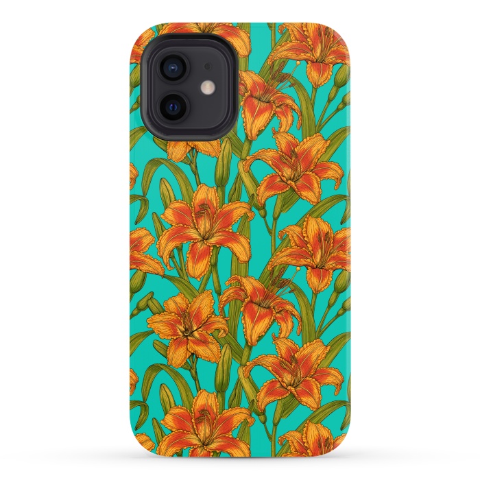 iPhone 12 StrongFit Tawny daylily flowers  by Katerina Kirilova