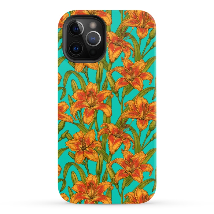 iPhone 12 Pro StrongFit Tawny daylily flowers  by Katerina Kirilova