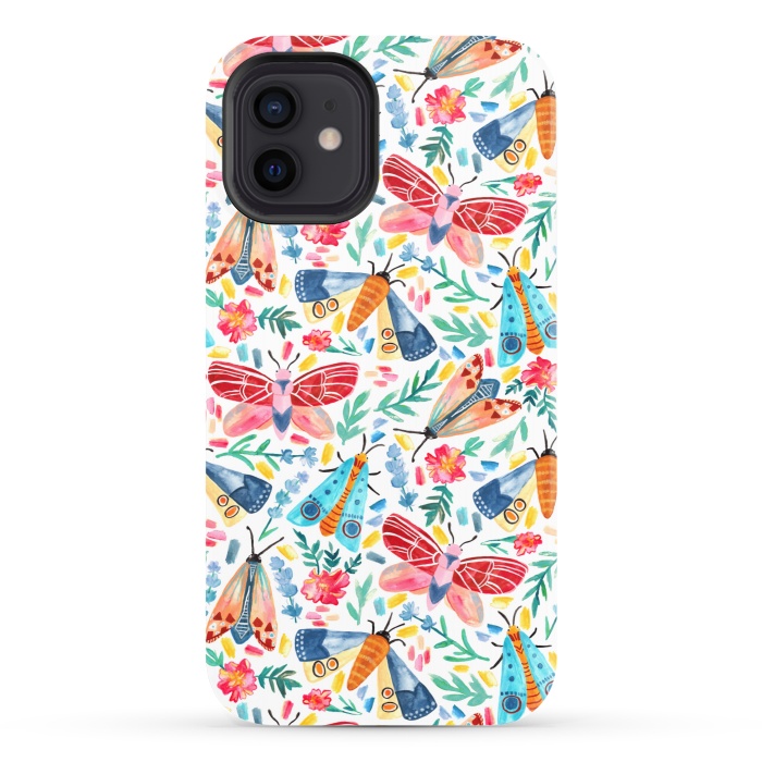 iPhone 12 StrongFit Moth Confetti by Tangerine-Tane