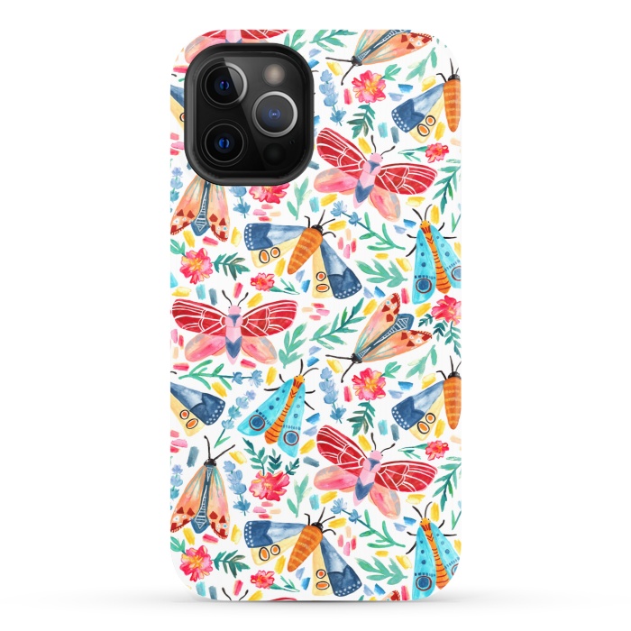 iPhone 12 Pro StrongFit Moth Confetti by Tangerine-Tane