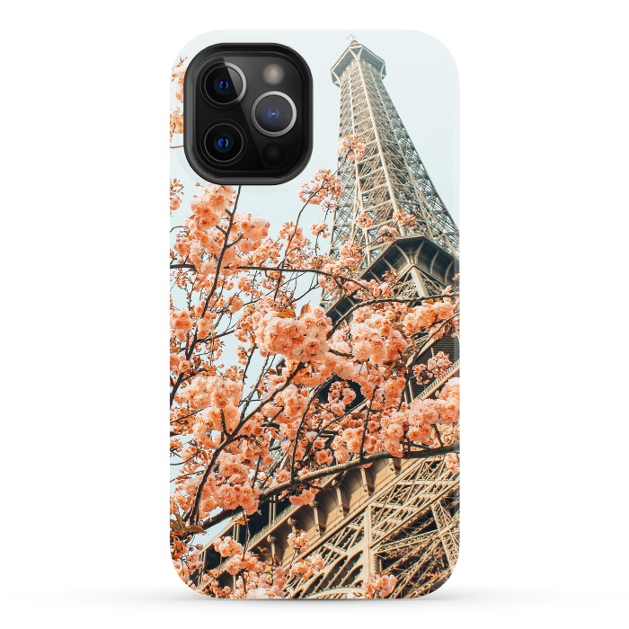 iPhone 12 Pro StrongFit Paris in Spring | Travel Photography Eifel Tower | Wonder Building Architecture Love by Uma Prabhakar Gokhale