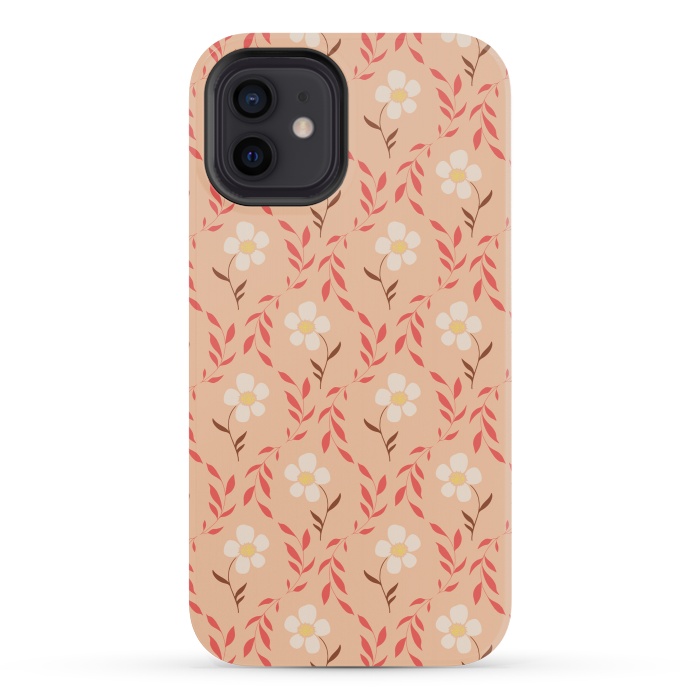 iPhone 12 mini StrongFit Effloresce - Peach by Melissa Lee