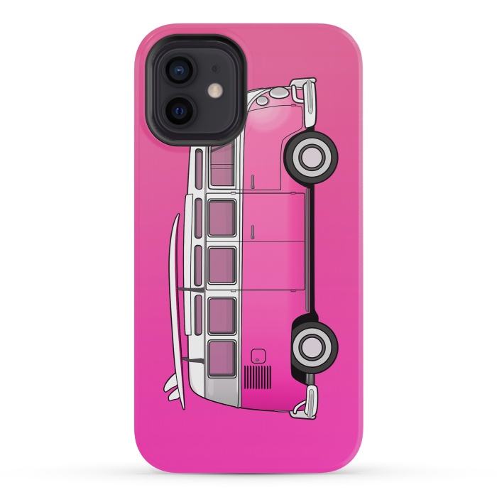 iPhone 12 mini StrongFit Van Life - Pink by Mitxel Gonzalez