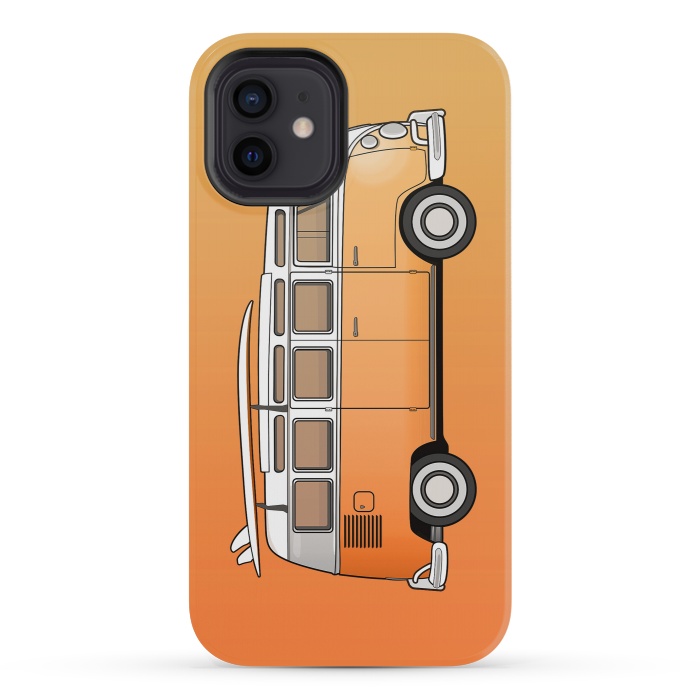 iPhone 12 mini StrongFit Van Life - Orange by Mitxel Gonzalez