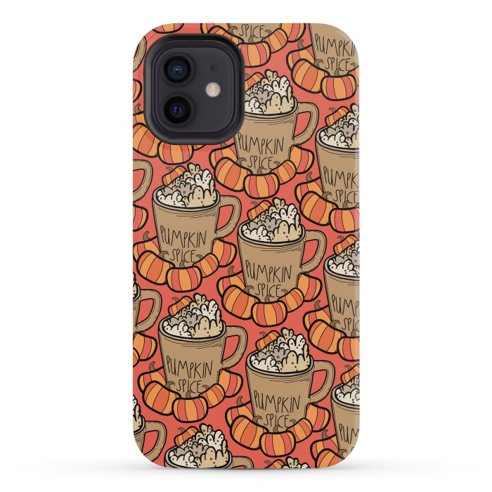 iPhone 12 mini StrongFit Pattern pumpkin spice by Steve Wade (Swade)