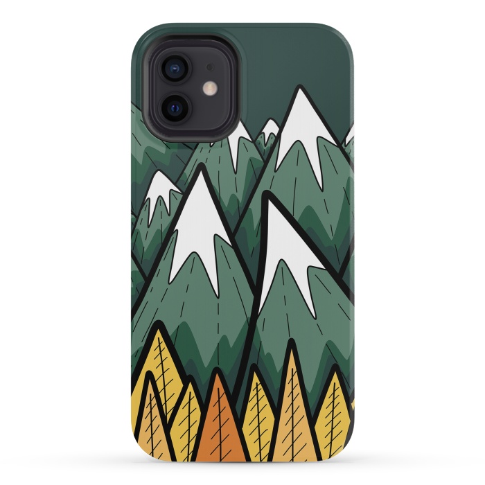 iPhone 12 mini StrongFit The green autumn peaks by Steve Wade (Swade)