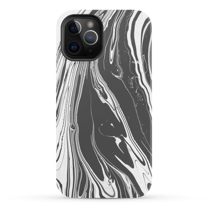 iPhone 12 Pro StrongFit bw marble x by haroulita