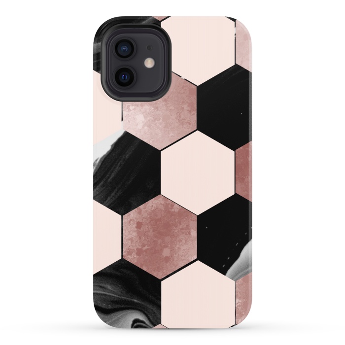 iPhone 12 StrongFit geometrical marble by haroulita