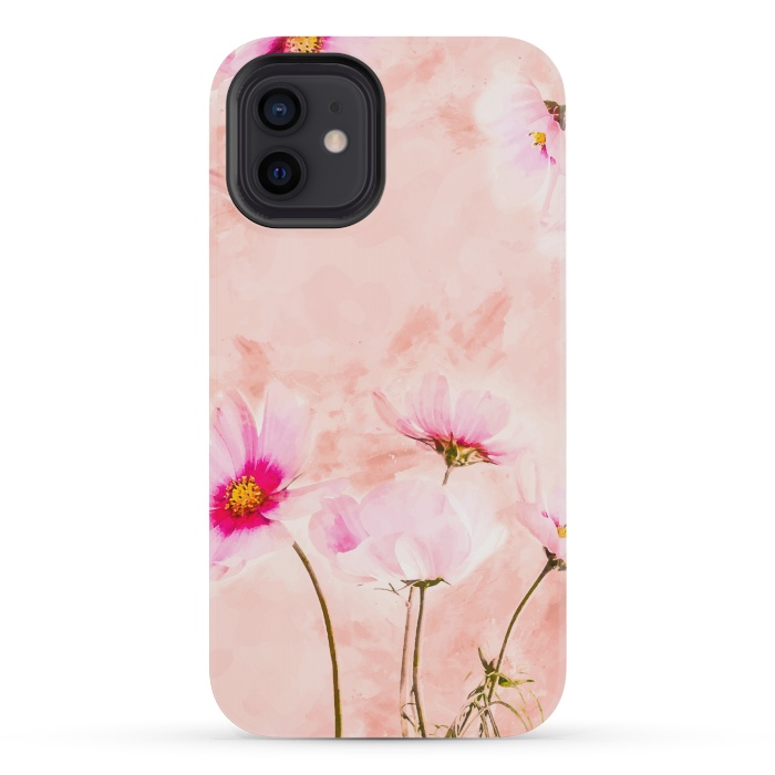 iPhone 12 mini StrongFit Pink Spring Flower by Creativeaxle