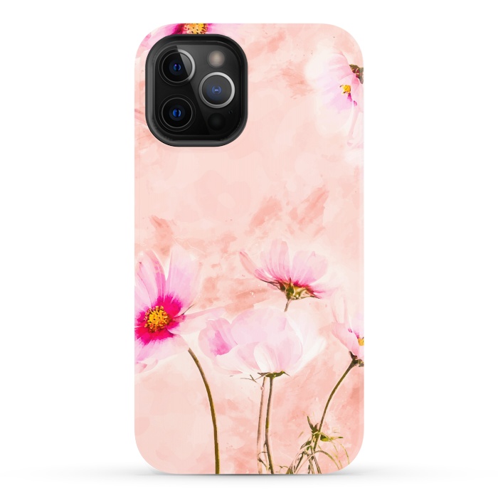 iPhone 12 Pro StrongFit Pink Spring Flower by Creativeaxle