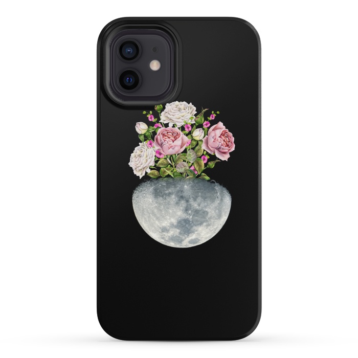 iPhone 12 mini StrongFit Moon Flower Pot by Creativeaxle