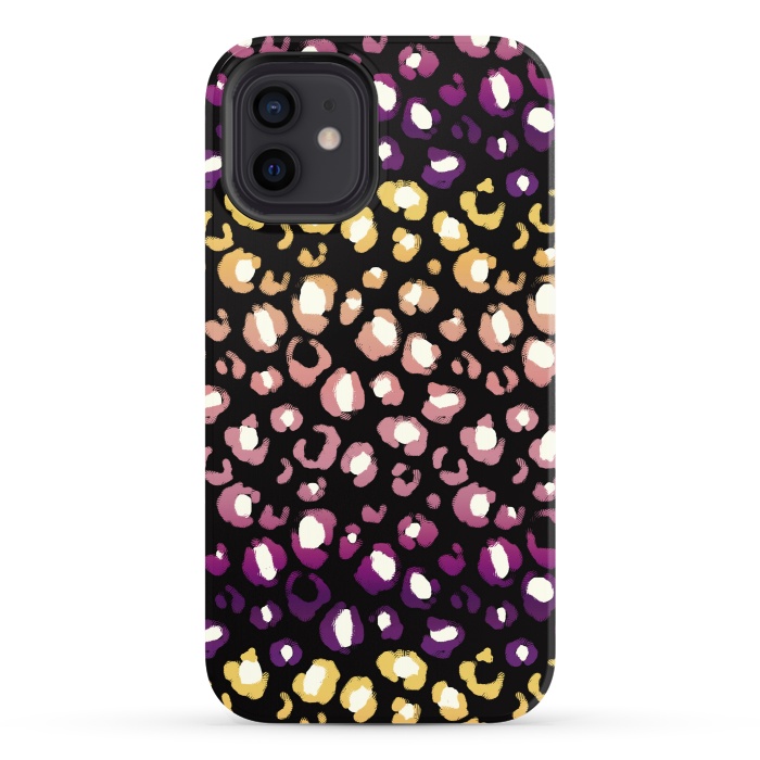 iPhone 12 StrongFit Gradient graphic leopard print by Oana 