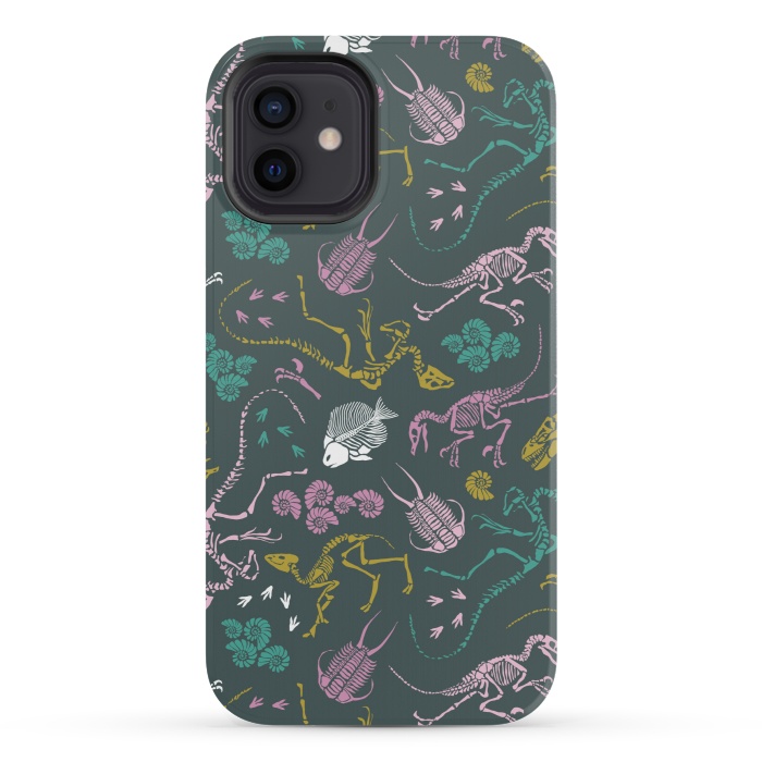 iPhone 12 mini StrongFit Dinosaurs by Tishya Oedit