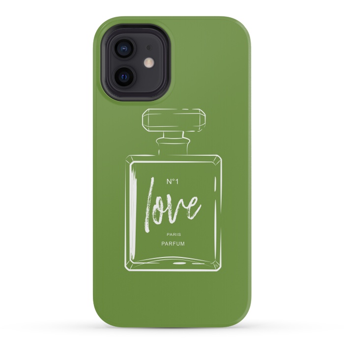 iPhone 12 mini StrongFit Green Love by Martina