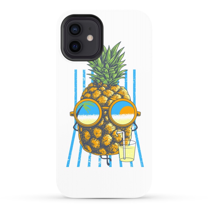 iPhone 12 StrongFit Pineapple Sunbathe by Afif Quilimo