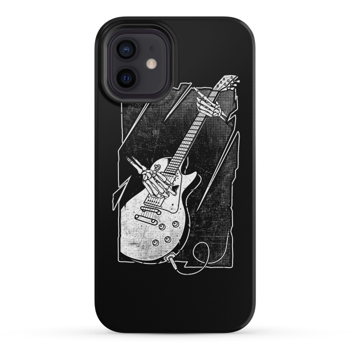 iPhone 12 mini StrongFit Skull Guitarist by Afif Quilimo