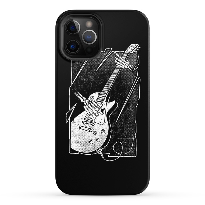 iPhone 12 Pro StrongFit Skull Guitarist by Afif Quilimo