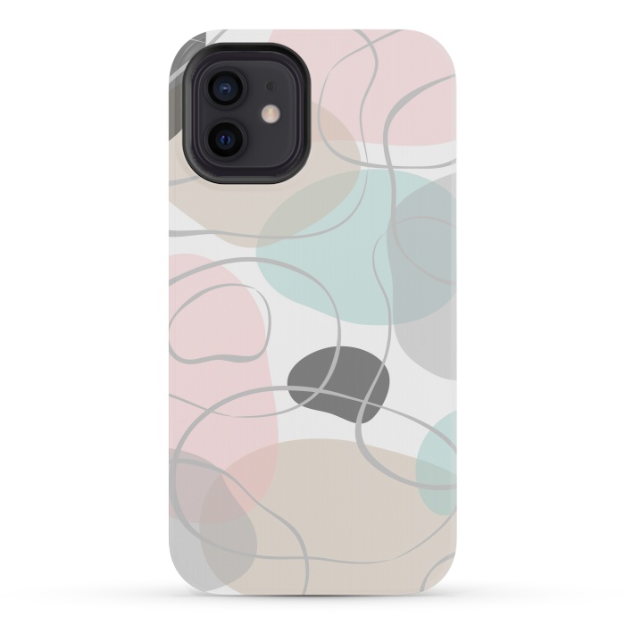iPhone 12 mini StrongFit Abstract pastels by Martina
