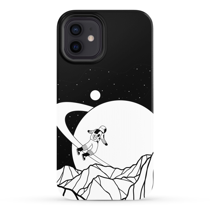 iPhone 12 StrongFit Space walk (black and white) by Steve Wade (Swade)