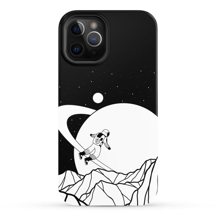 iPhone 12 Pro StrongFit Space walk (black and white) by Steve Wade (Swade)