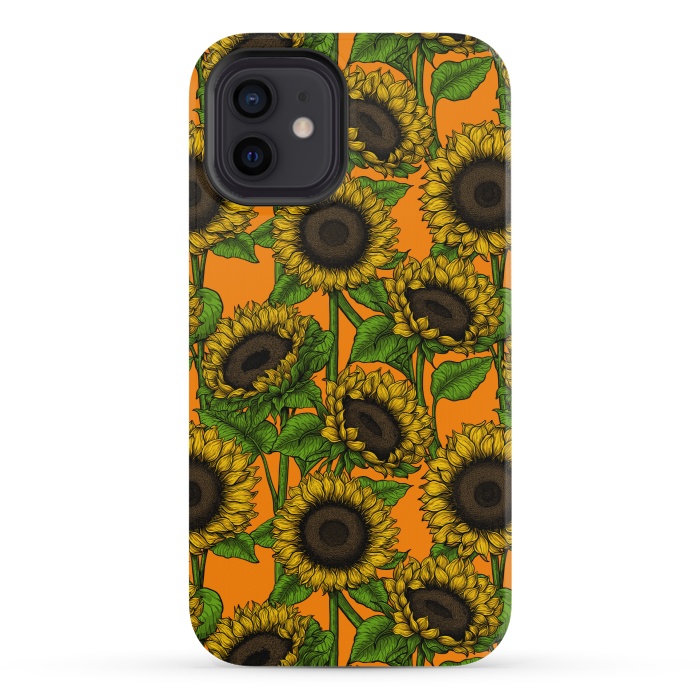 iPhone 12 mini StrongFit Sunflowers by Katerina Kirilova