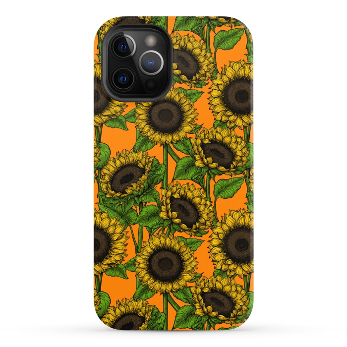 iPhone 12 Pro StrongFit Sunflowers by Katerina Kirilova