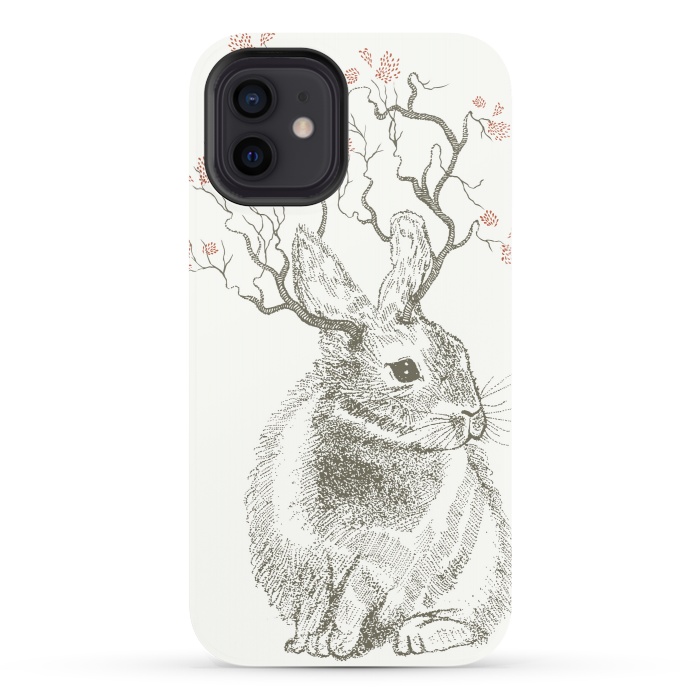 iPhone 12 StrongFit Forest Bunny by Rose Halsey
