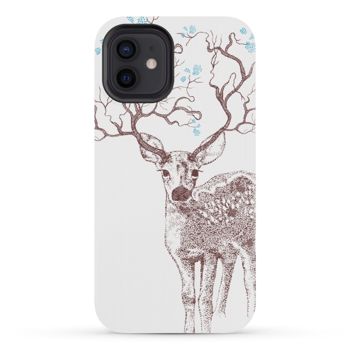 iPhone 12 mini StrongFit Forest Deer by Rose Halsey