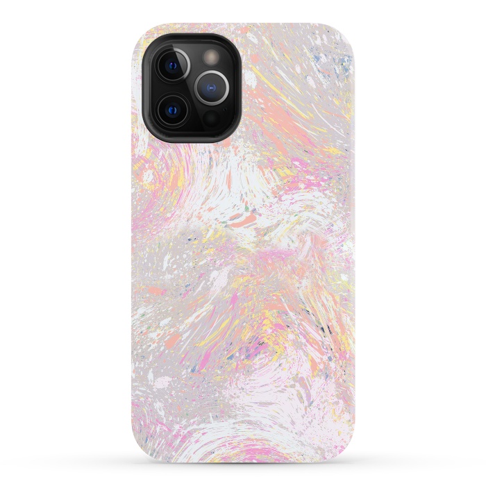 iPhone 12 Pro StrongFit Dripping Splatter Orange by Ninola Design