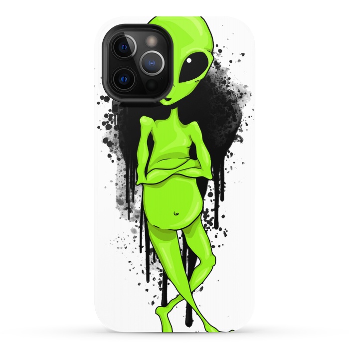 iPhone 12 Pro StrongFit Alien Graffiti by Area51 Designs