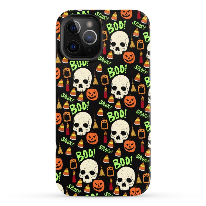 iPhone 12 Pro StrongFit Halloween pattern by Steve Wade (Swade)