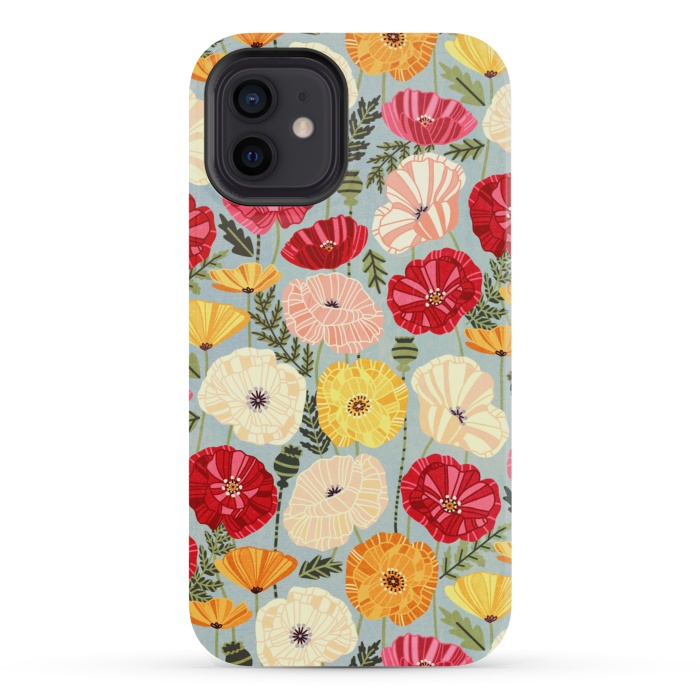 iPhone 12 mini StrongFit Iceland Poppies  by Tigatiga