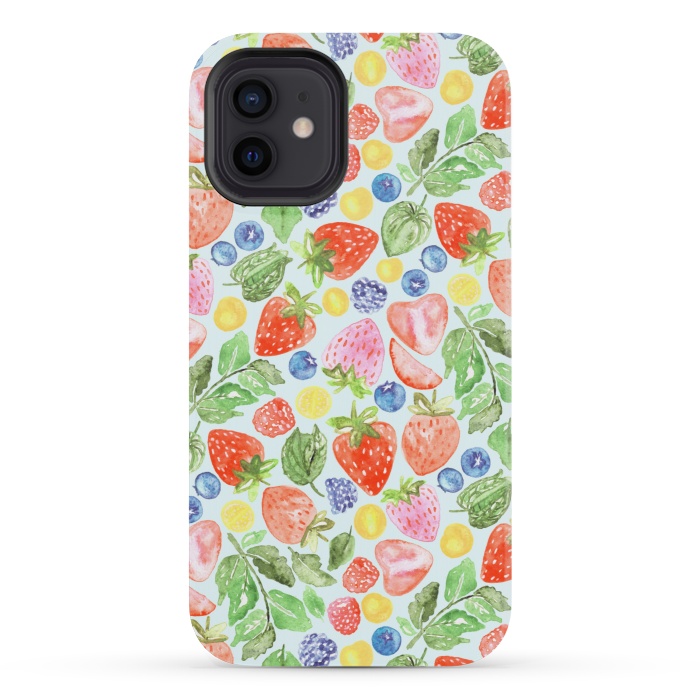 iPhone 12 mini StrongFit Bright Berries  by Tigatiga