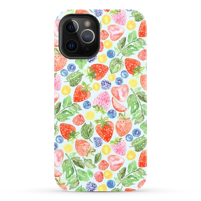 iPhone 12 Pro StrongFit Bright Berries  by Tigatiga