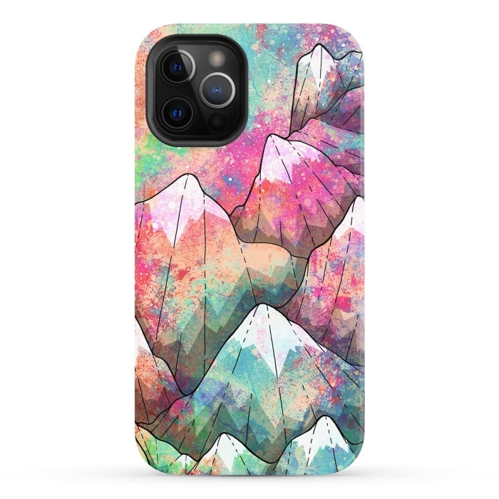 iPhone 12 Pro StrongFit The painted mountain peaks  by Steve Wade (Swade)
