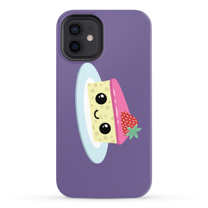 iPhone 12 StrongFit Cute cheesecake by Laura Nagel