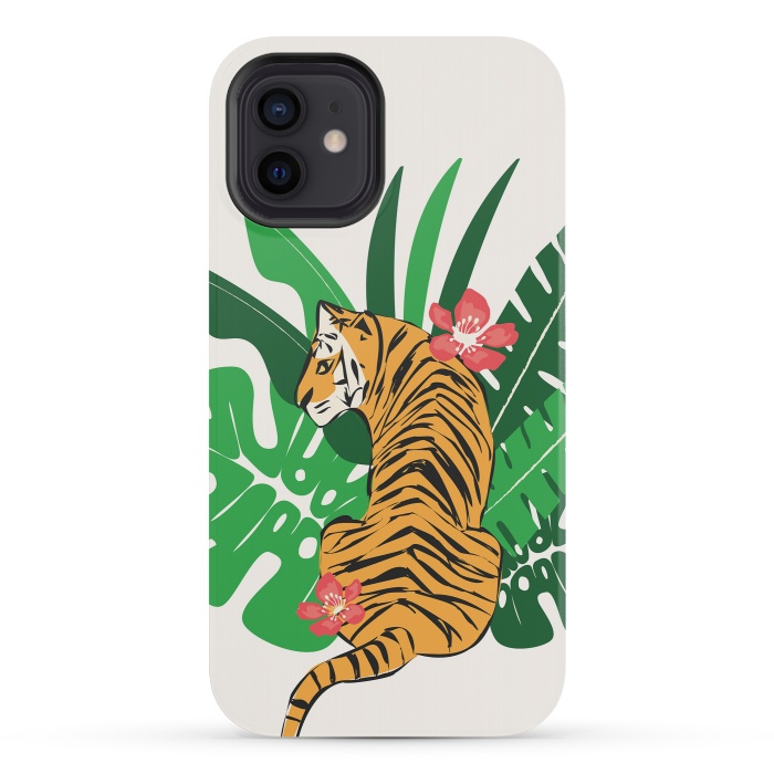 iPhone 12 mini StrongFit Tiger 011 by Jelena Obradovic