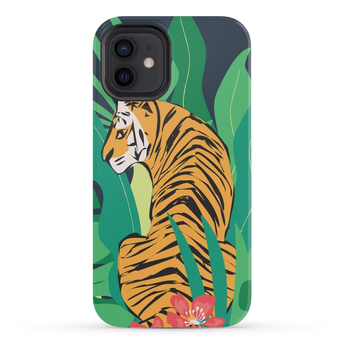 iPhone 12 mini StrongFit Tiger 012 by Jelena Obradovic