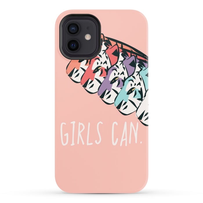 iPhone 12 StrongFit Girls can, pink by Jelena Obradovic