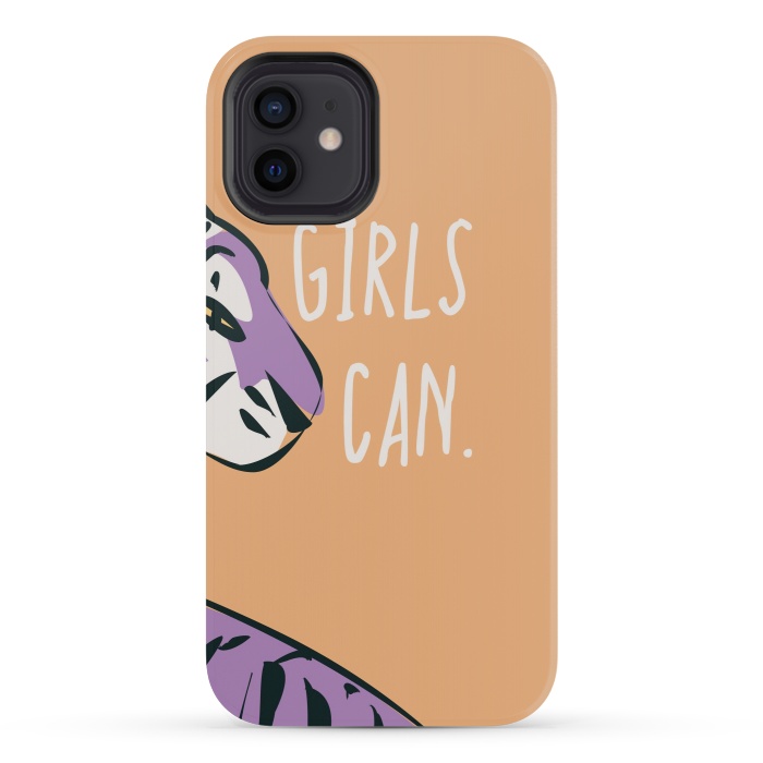 iPhone 12 mini StrongFit Girls can, peach by Jelena Obradovic
