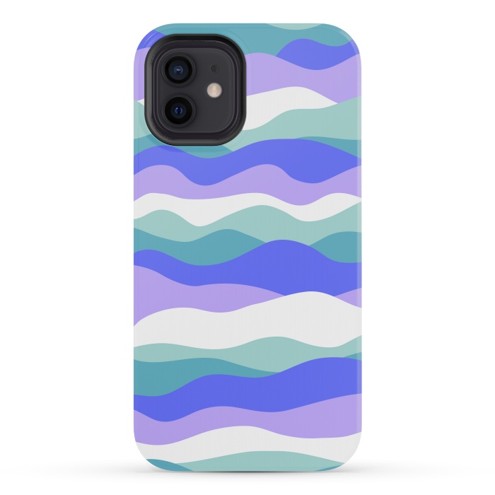 iPhone 12 mini StrongFit Blue waves by Martina