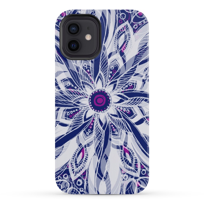 iPhone 12 mini StrongFit Purple Dreams Mandala by Rose Halsey