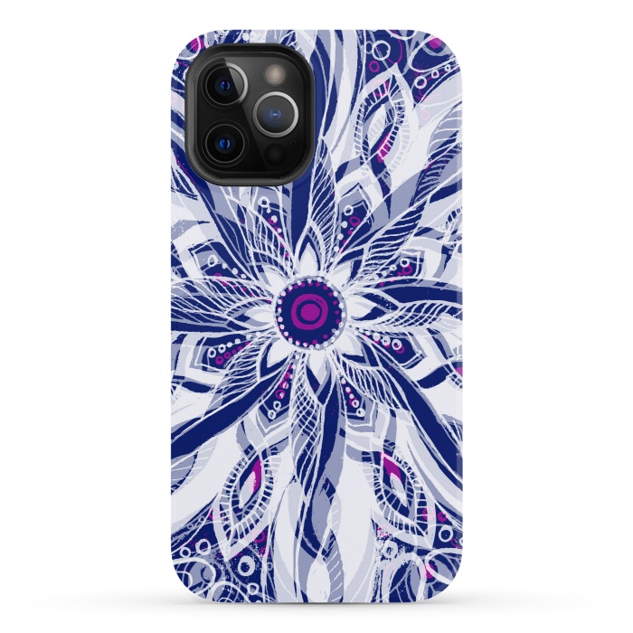 iPhone 12 Pro StrongFit Purple Dreams Mandala by Rose Halsey