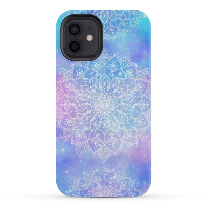 iPhone 12 mini StrongFit Galaxy mandala pastel by Jms