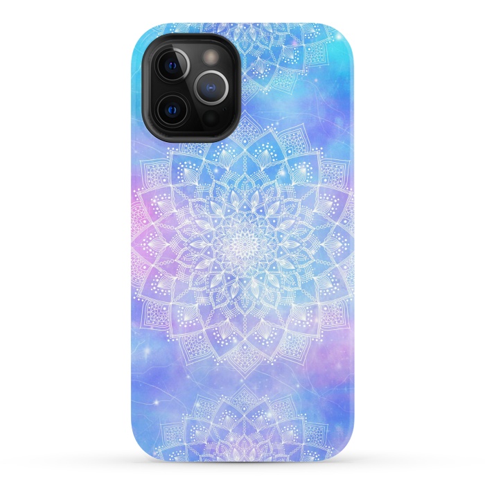 iPhone 12 Pro StrongFit Galaxy mandala pastel by Jms