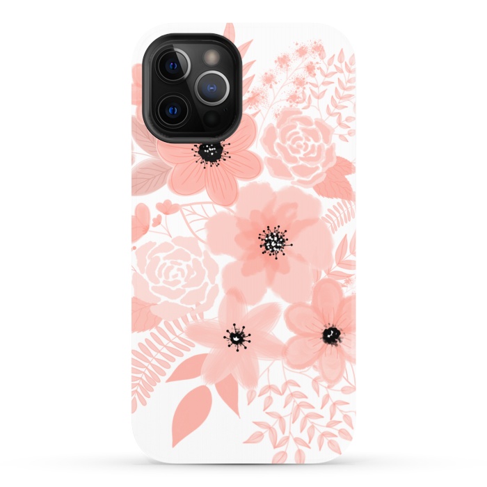iPhone 12 Pro StrongFit Peach flowers by Jms