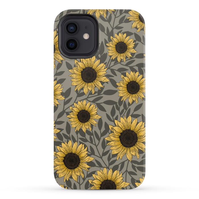 iPhone 12 mini StrongFit Sunflowers. by Jms