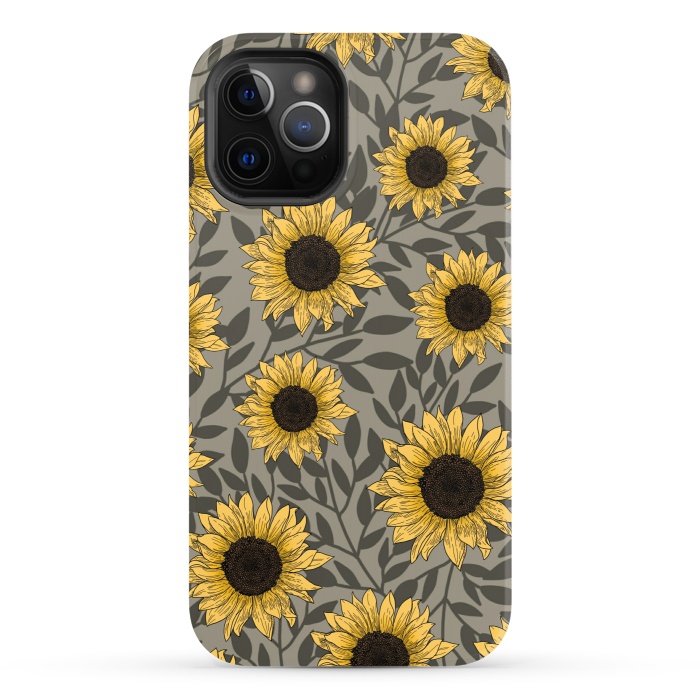 iPhone 12 Pro StrongFit Sunflowers. by Jms