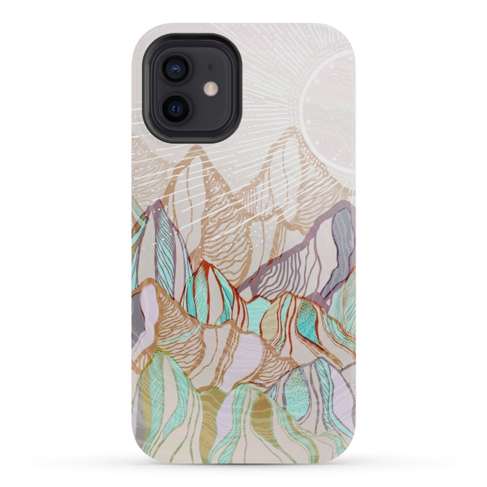 iPhone 12 mini StrongFit Mountain Tops by Rose Halsey